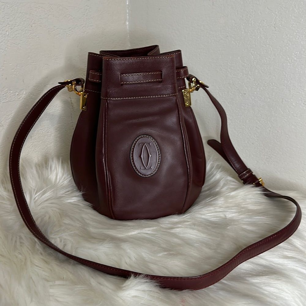 Authentic Cartier Drawstring Shoulder Bag - image 1